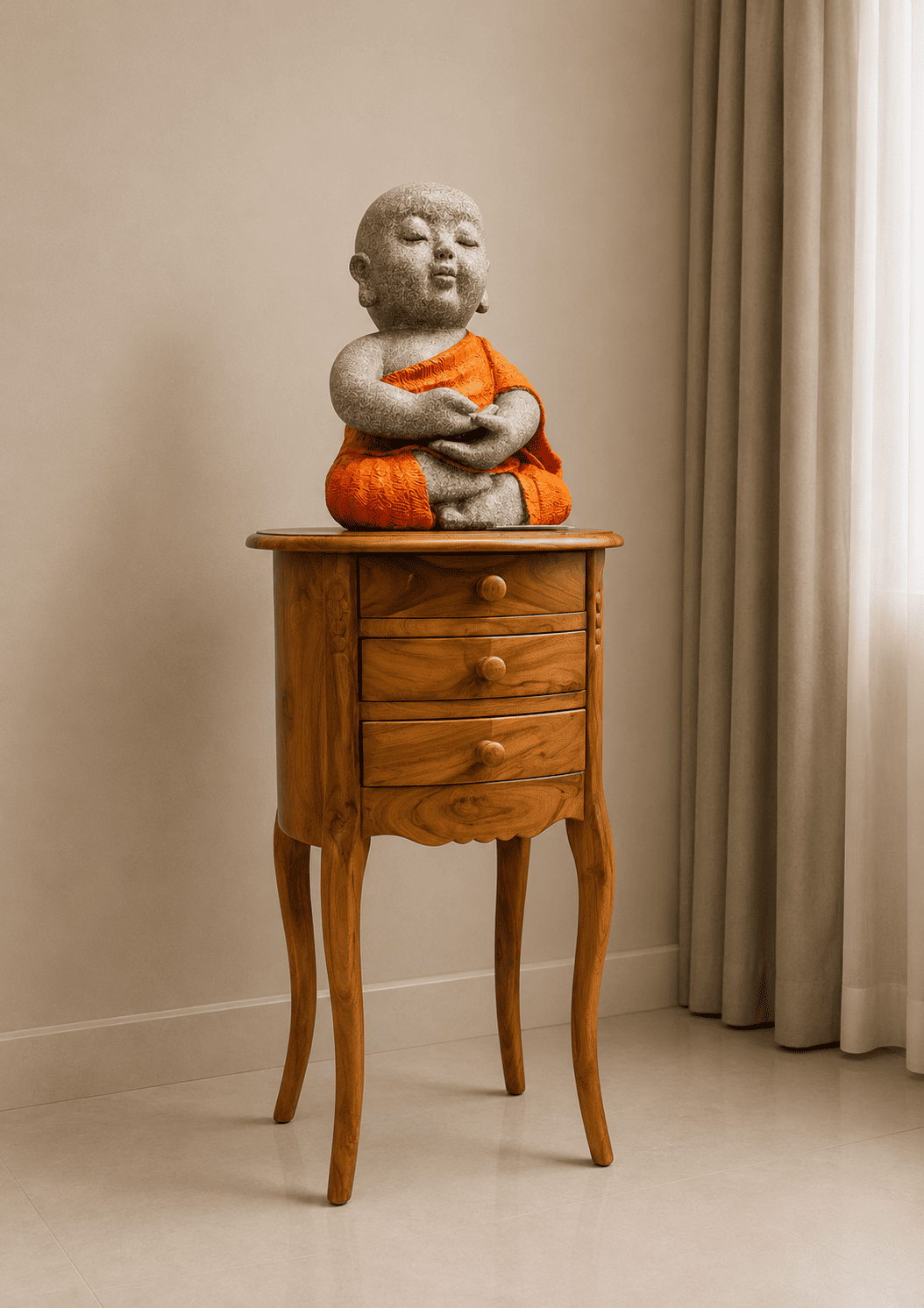 Skilled craftsman handcrafting premium wooden furniture in FORESTIQ workshop, Maharashtra